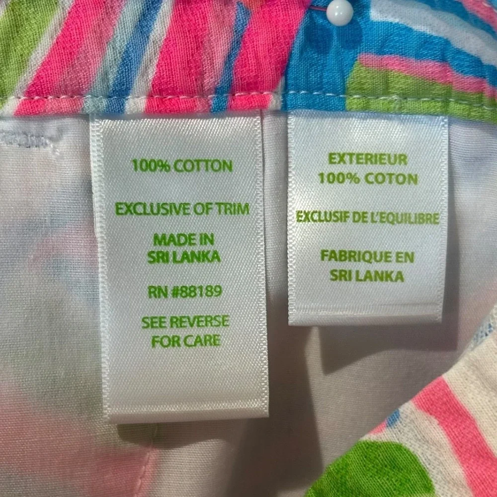 Lilly Pulitzer Adie Shorts Resort White Shellabrate Pockets Zip Colorful Size 4‎